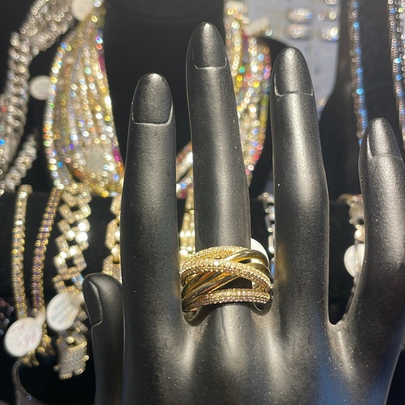 Sterling silver ring yellow gold - Picture 3 of 6